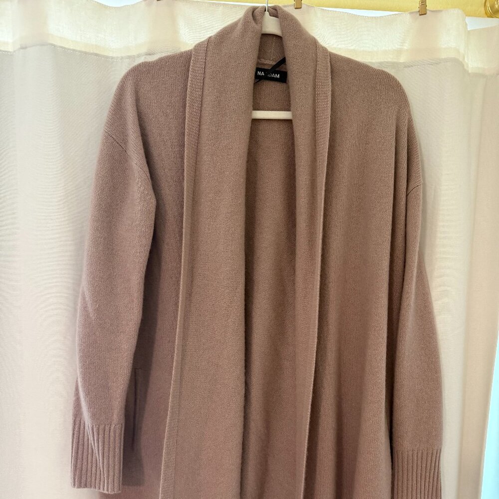 Naadam Cashmere Shawl Collar Cardigan | Desert Pink | size M/L